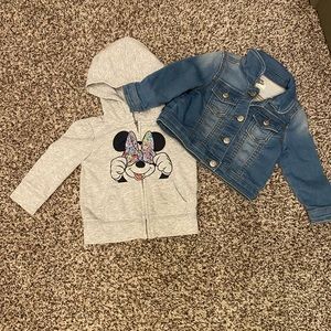 Oshkosh jean jacket & GAP sweater